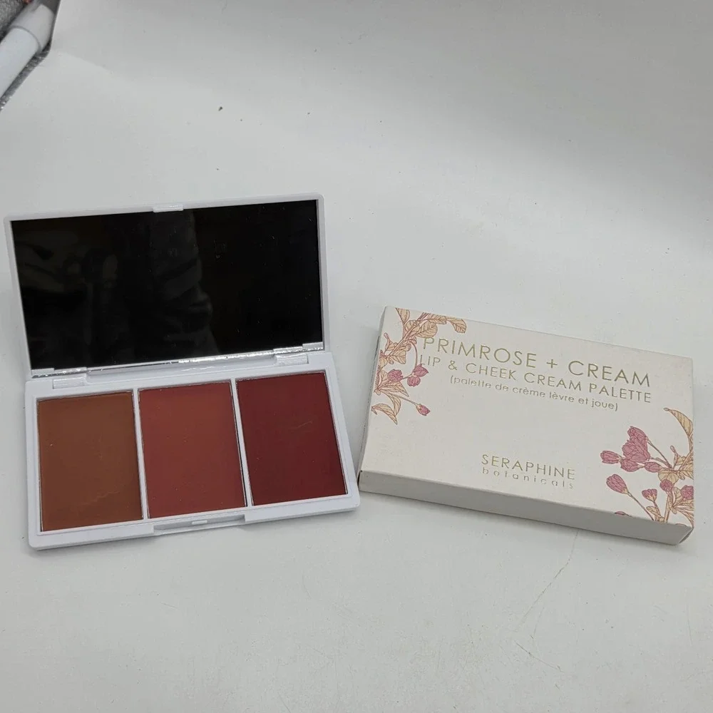 Seraphine Botanicals Primrose + Cream Lip & Cheek Cream Palette FULL SIZE 0.42oz